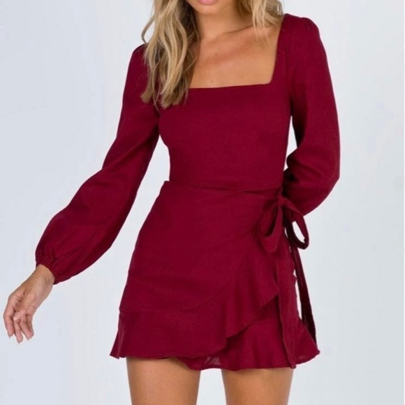 Princess Polly Dresses Princess Polly The Villa Mini Dress Red